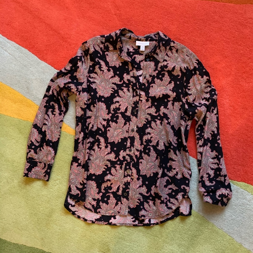 Topshop paisley print blouse. Sz 4
